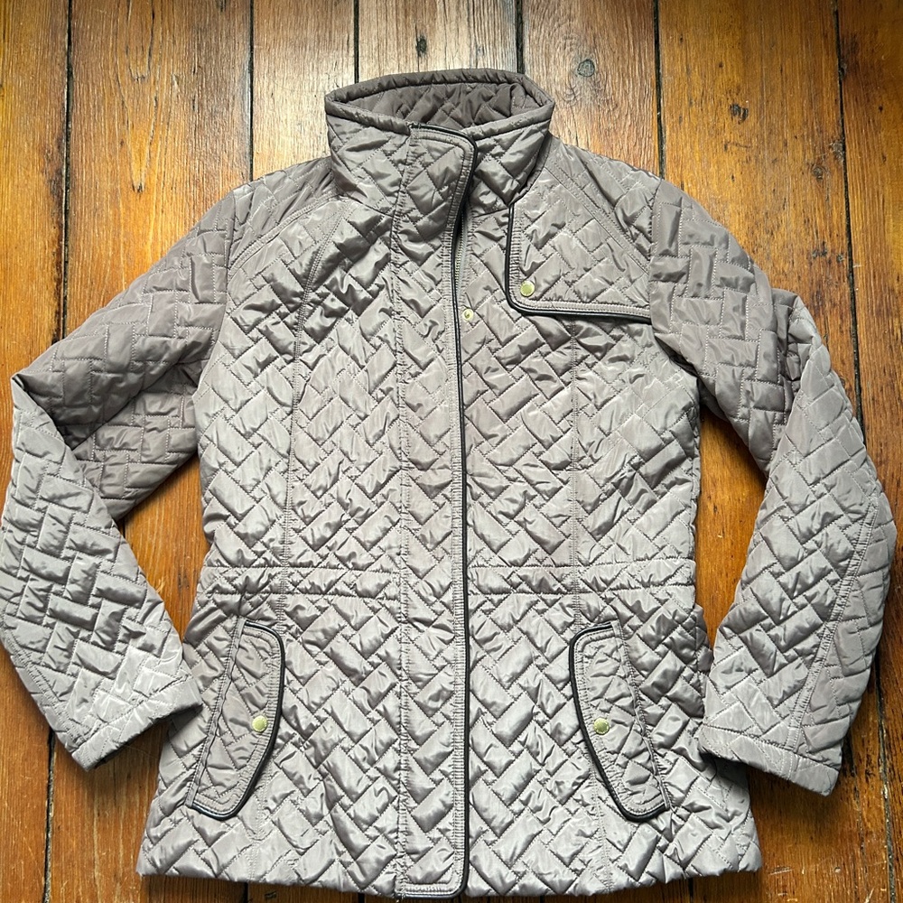 Cole Hann Tan Quilted Jacket